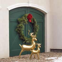Lysbildefremvisning - Folieballong Stor Julereinsdyr Stående Gull
