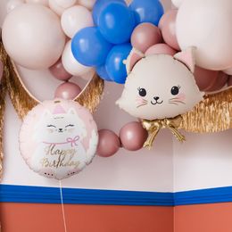 Lysbildefremvisning - Folieballong Katt Happy Birthday
