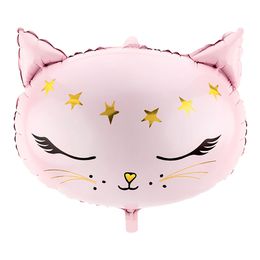 Folieballon Kat Lyserød