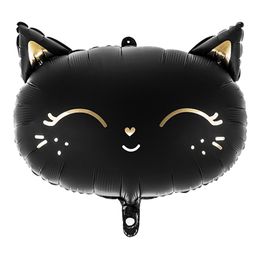 Folieballong Katt Svart