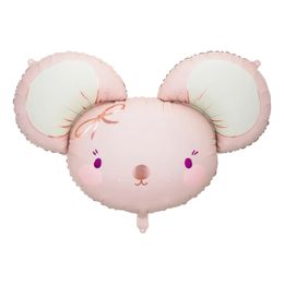 Lysbildefremvisning - Folieballong Mus Rosa