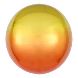 Folieballong Orbz Ombré Gul & Orange