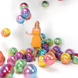 Bildspel - Folieballong Orbz Ombré Regnbågsfärgad