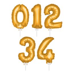 Folieballong på Pinne Guld