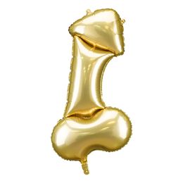 Lysbildefremvisning - Folieballon Penis Guld