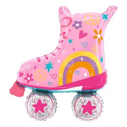 Folieballon Rulleskøjte Lyserød