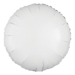 Folieballong Rund Metallic Vit