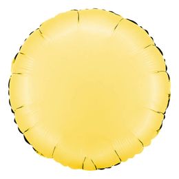 Folieballon Rund Satin Banana Yellow
