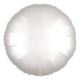 Folieballong Rund Satin Vit