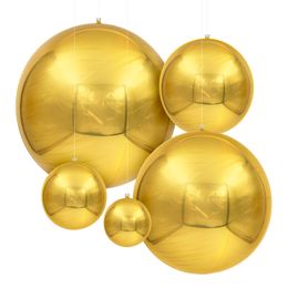 Folieballong Speilball Gull 3-pakning