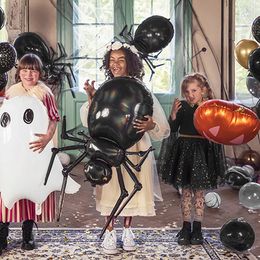 Bildspel - Folieballong Spindel Svart