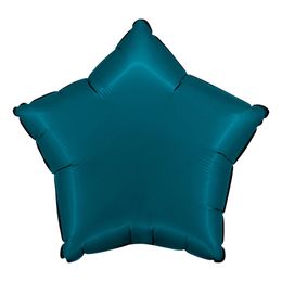 Folieballong Stjerne Satin Petrol Blue