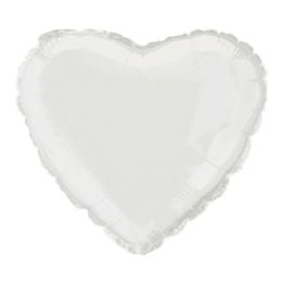 Folieballong Hjärta Vitt