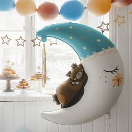 Lysbildefremvisning - Folieballon Bamse på Månen