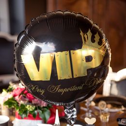 Bildspel - Folieballong VIP Svart/Guld