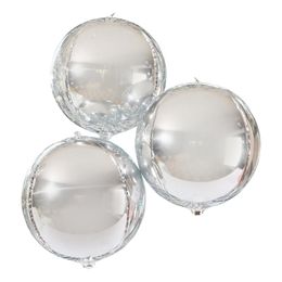 Folieballoner Orbz Sølv