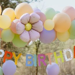 Diaesitys - Folioilmapallot Päivänkakkarat Ilmapallokaareen