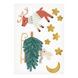 Bildspel - Fönsterstickers Julmotiv