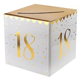 Bildspel - Presentbox Siffra med sedelfack Guld