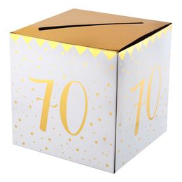 Bildspel - Presentbox Siffra med sedelfack Guld