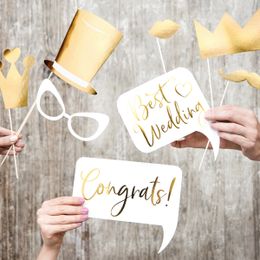 Lysbildefremvisning - Fotorekvisitter Guld Bryllup