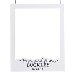 Fotoram Mr and Mrs med Bokstäver Svart/Vit