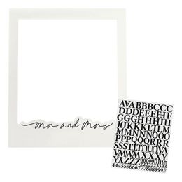 Bildspel - Fotoram Mr and Mrs med Bokstäver Svart/Vit