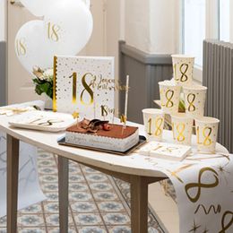 Lysbildefremvisning - Gjestebok 18 Hvit/Gull