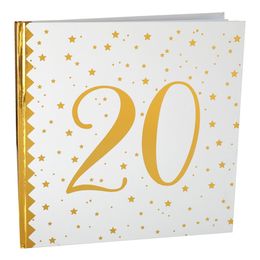 Gjestebok 20 Hvit/Gull