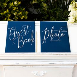 Bildspel - Gästbok Blå