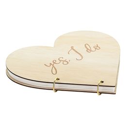 Gästbok i Trä Yes I Do