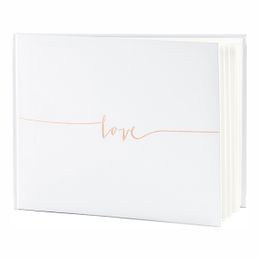 Gästbok Love Roséguld