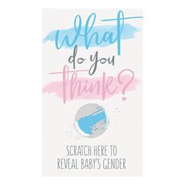 Bildspel - Gender Reveal Scratch-kort Boy/Girl