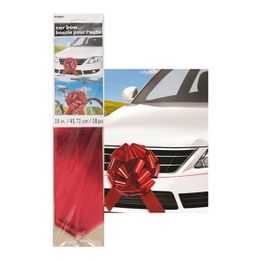 Bildspel - Gigantisk Presentrosett Röd Metallic