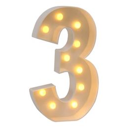 Lysbildefremvisning - Gigantiske Tal med LED-Lys