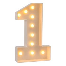 Lysbildefremvisning - Gigantiske Tal med LED-Lys