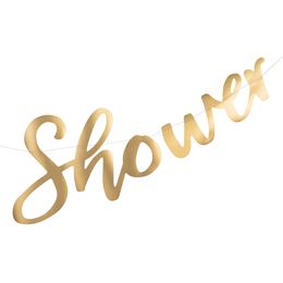 Bildspel - Girlang Baby Shower Matt Guld