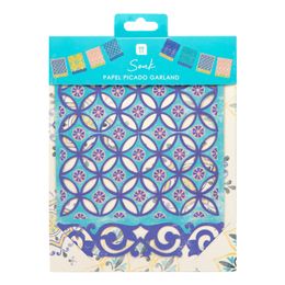 Lysbildefremvisning - Girlander Blå Mosaikk