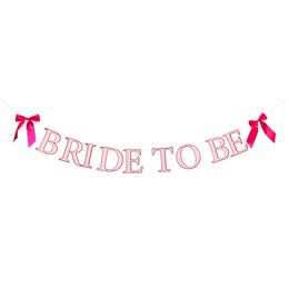 Girlang Bride to Be Rosa med Rosetter