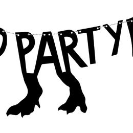 Bildspel - Girlang Dino Party Svart