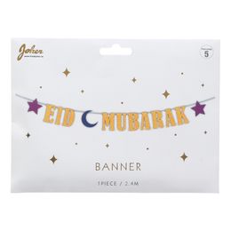 Bildspel - Girlang Eid Mubarak Guld Glitter