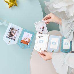 Bildspel - Girlang Fotoramar Baby Blå