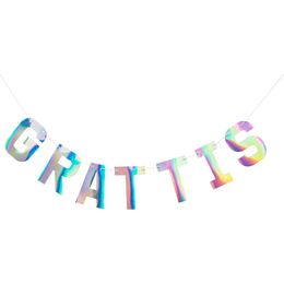 Girlang Grattis Holografisk