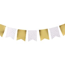 Bildspel - Girlang Guld/Vit Lång