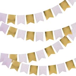 Girlang Guld/Vit Lång