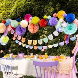 Bildspel - Girlang Happy Birthday Flerfärgad