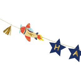 Bildspel - Girlang Happy Birthday Flygplan