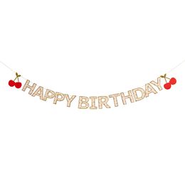 Girlang Happy Birthday Körsbär