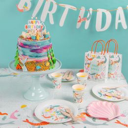 Diaesitys - Viirinauha Happy Birthday Mermaid Waves