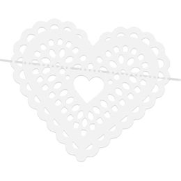 Bildspel - Girlang Hjärtan Vit